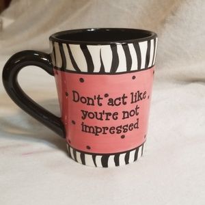 ZEBRA PRINT AND PINK COFFEE MUG